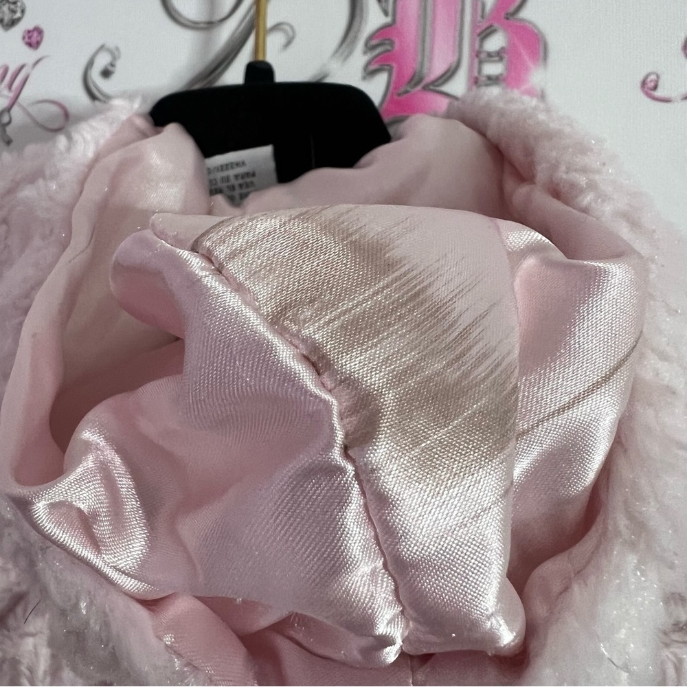 Young hearts size 6-9m Young hearts jacket coat fluffy pink bow tie π - Picture 9 of 9
